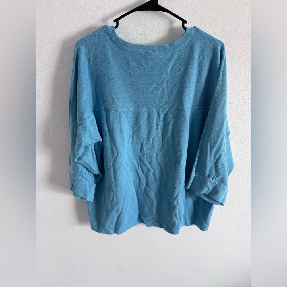 J. Jill Women’s Linen Blend Long Sleeve Top Blue Comfort SIZE Large Tall Basics - Picture 8 of 11